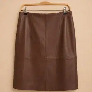 Jupe effet cuir cannelle – EVA KAYAN