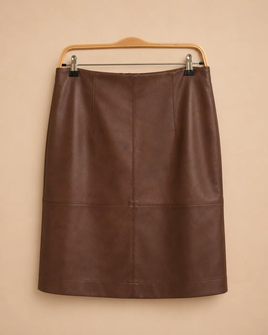 Jupe effet cuir cannelle – EVA KAYAN