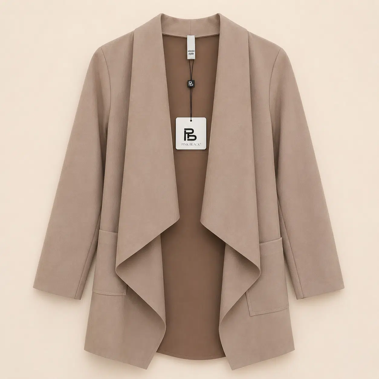 Veste suédine asymétrique – Pink Black