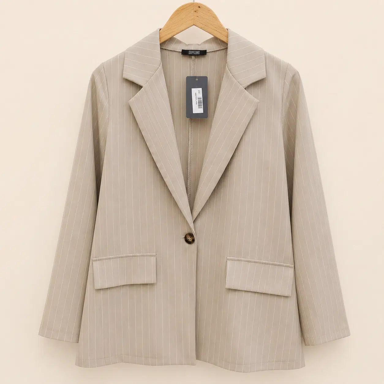 Blazer beige rayé – Zepeline