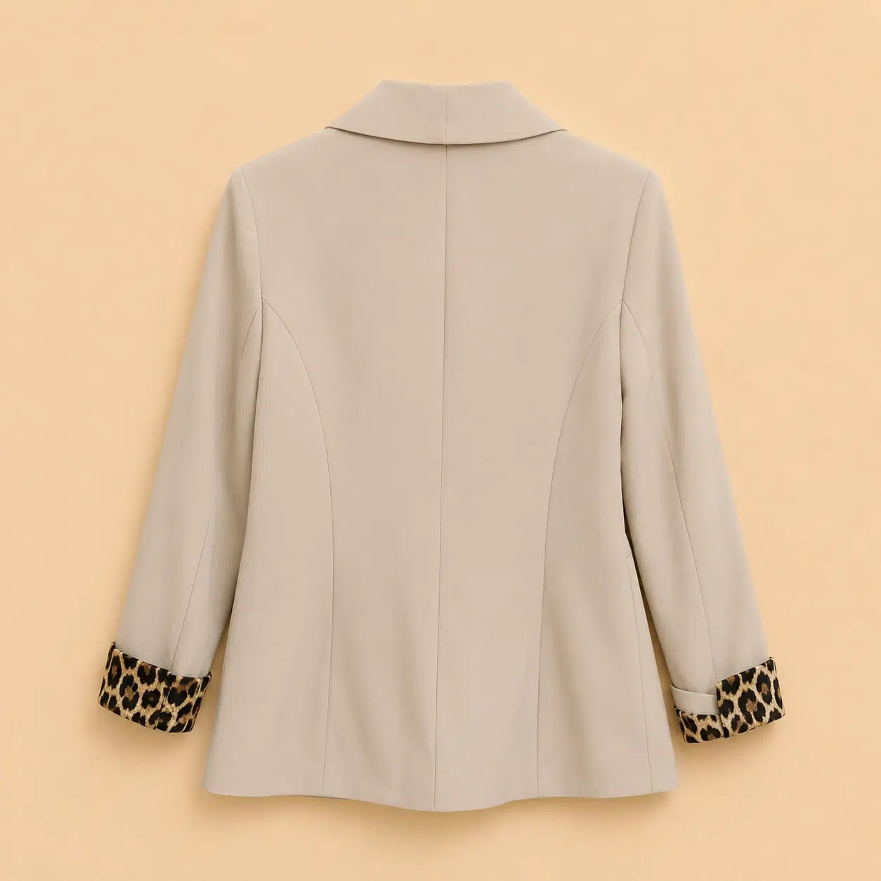 Blazer beige doublure léopard – Zepeline – Image 3