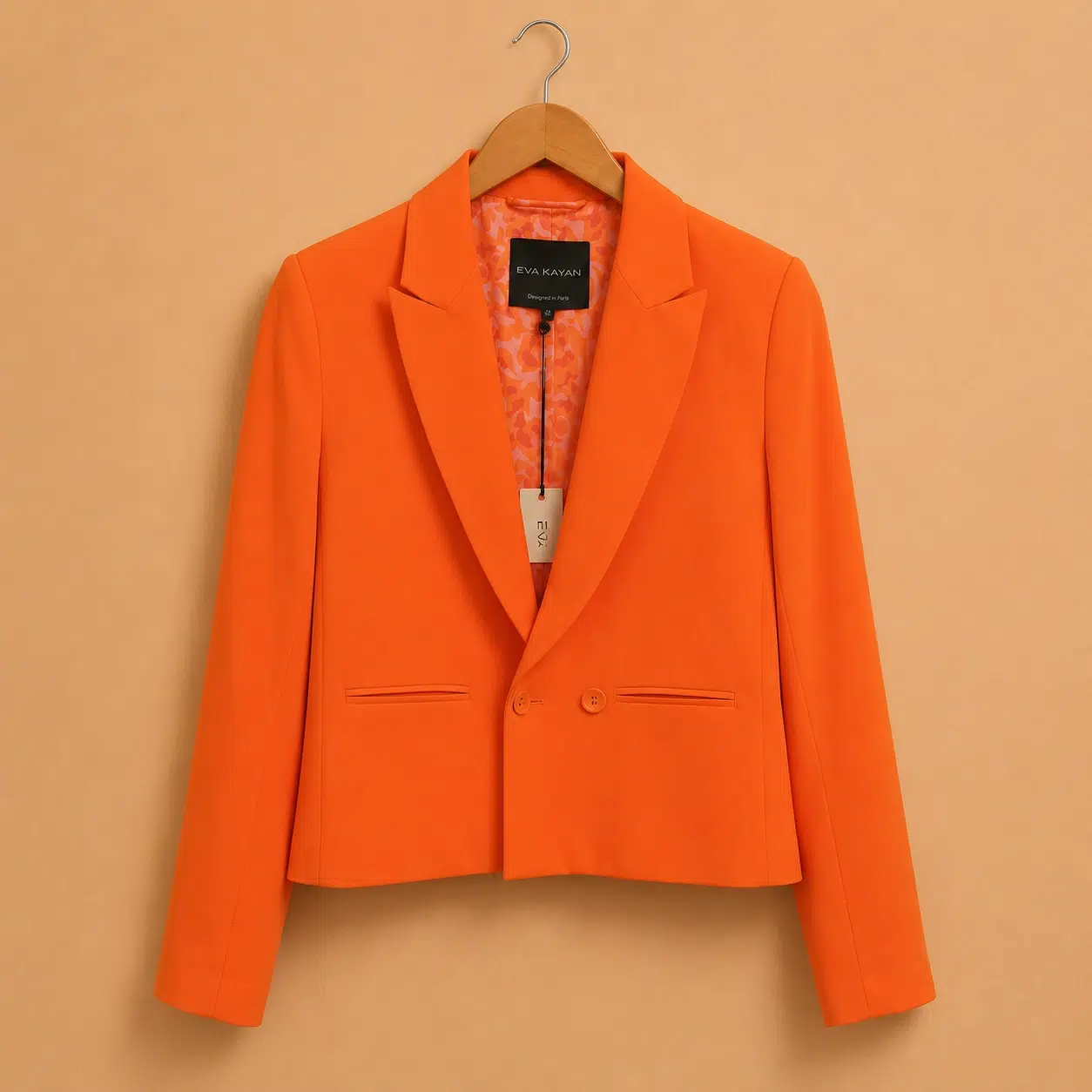 Blazer court orange vif – EVA KAYAN