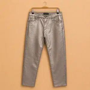 Pantalon skinny métallisé silver – Eva Kayan
