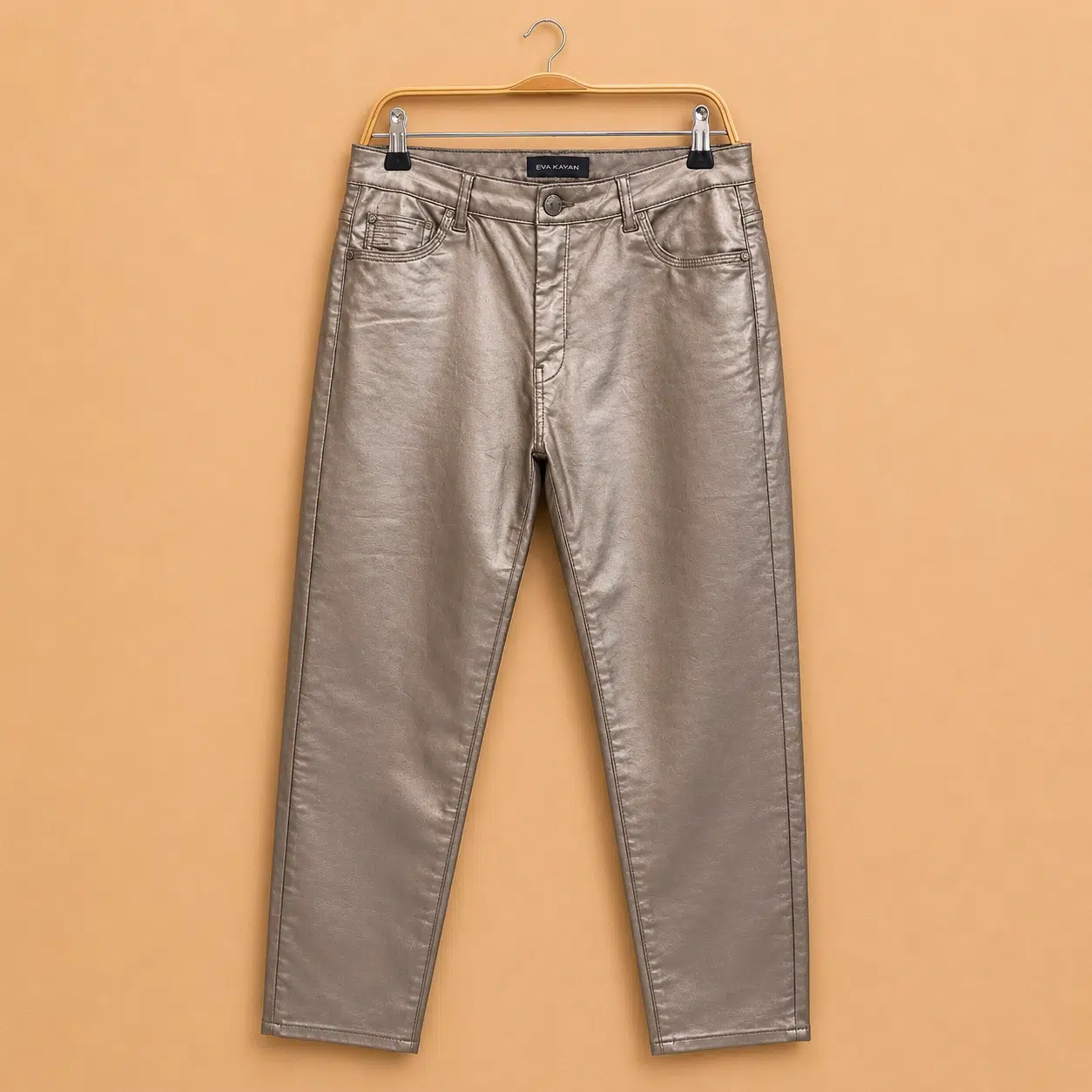 Pantalon skinny métallisé silver – Eva Kayan