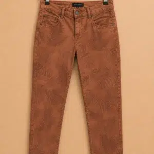 Pantalon skinny imprimé terracotta – Eva Kayan