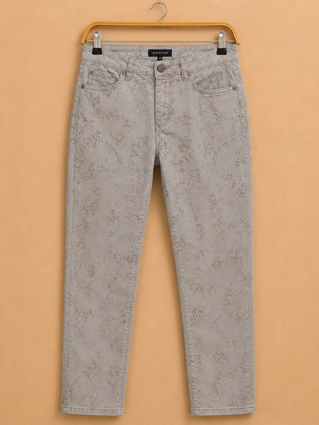 Pantalon skinny imprimé camel – Eva Kayan