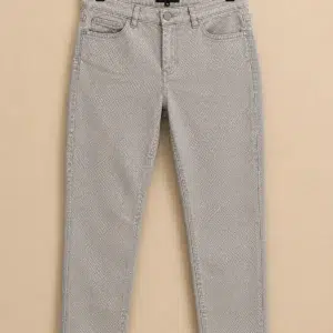 Pantalon skinny texturé argenté – Eva Kayan