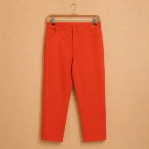 Pantalon droit stretch orange – Youline