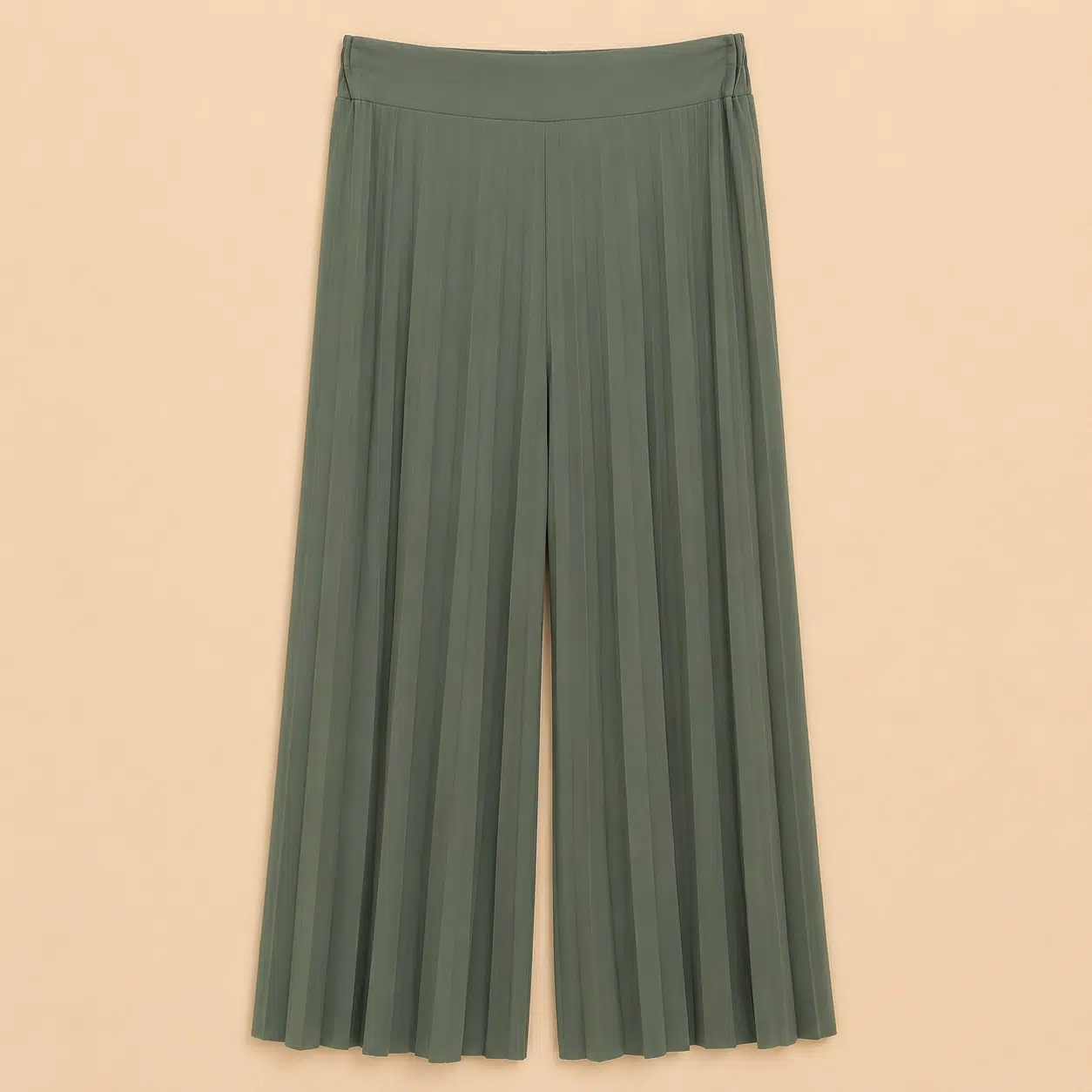 Pantalon plissé fluide kaki – Zepeline – Image 3