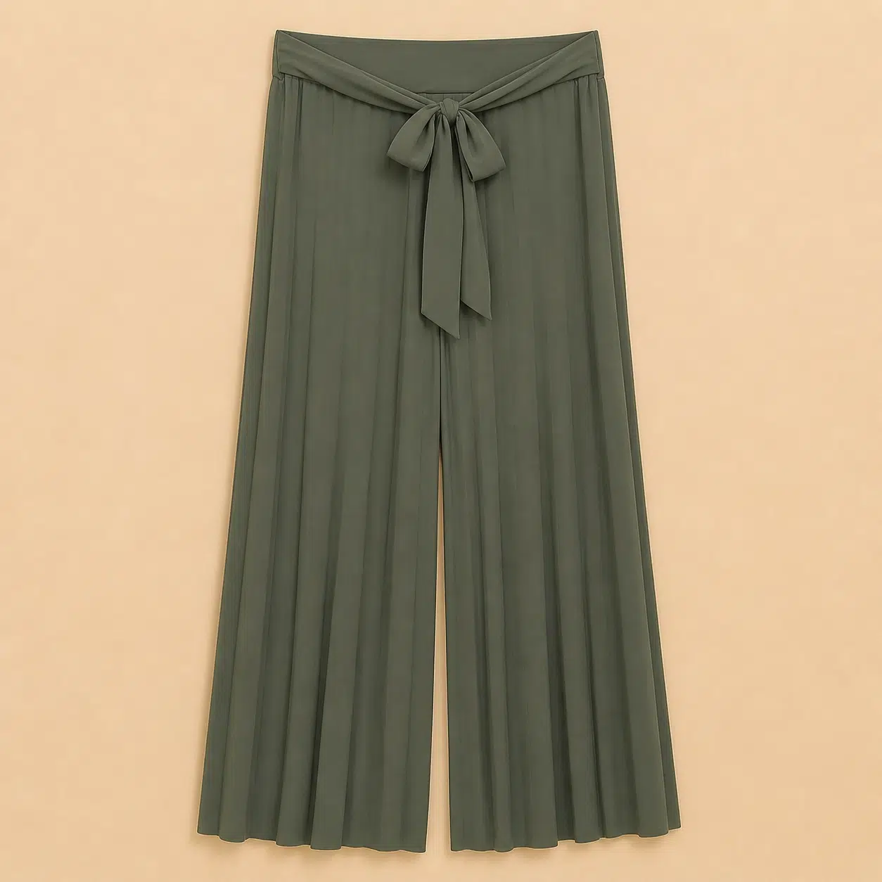 Pantalon plissé fluide kaki – Zepeline