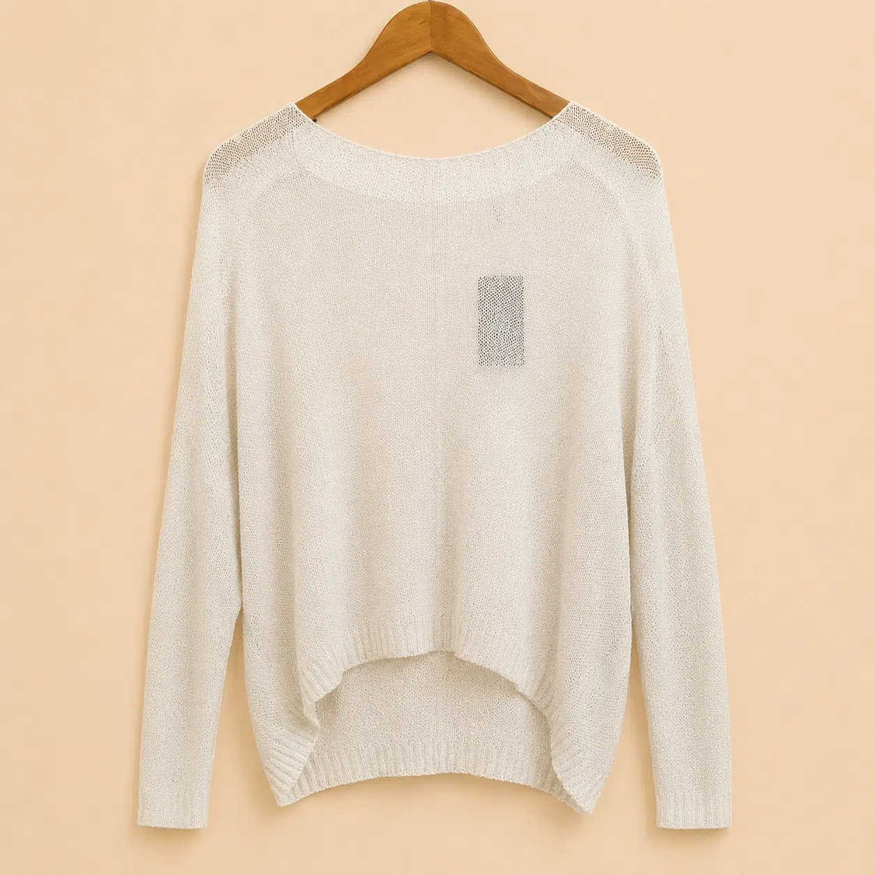 Pull maille pailletée blanc cassé – ZEPELINE – Image 3