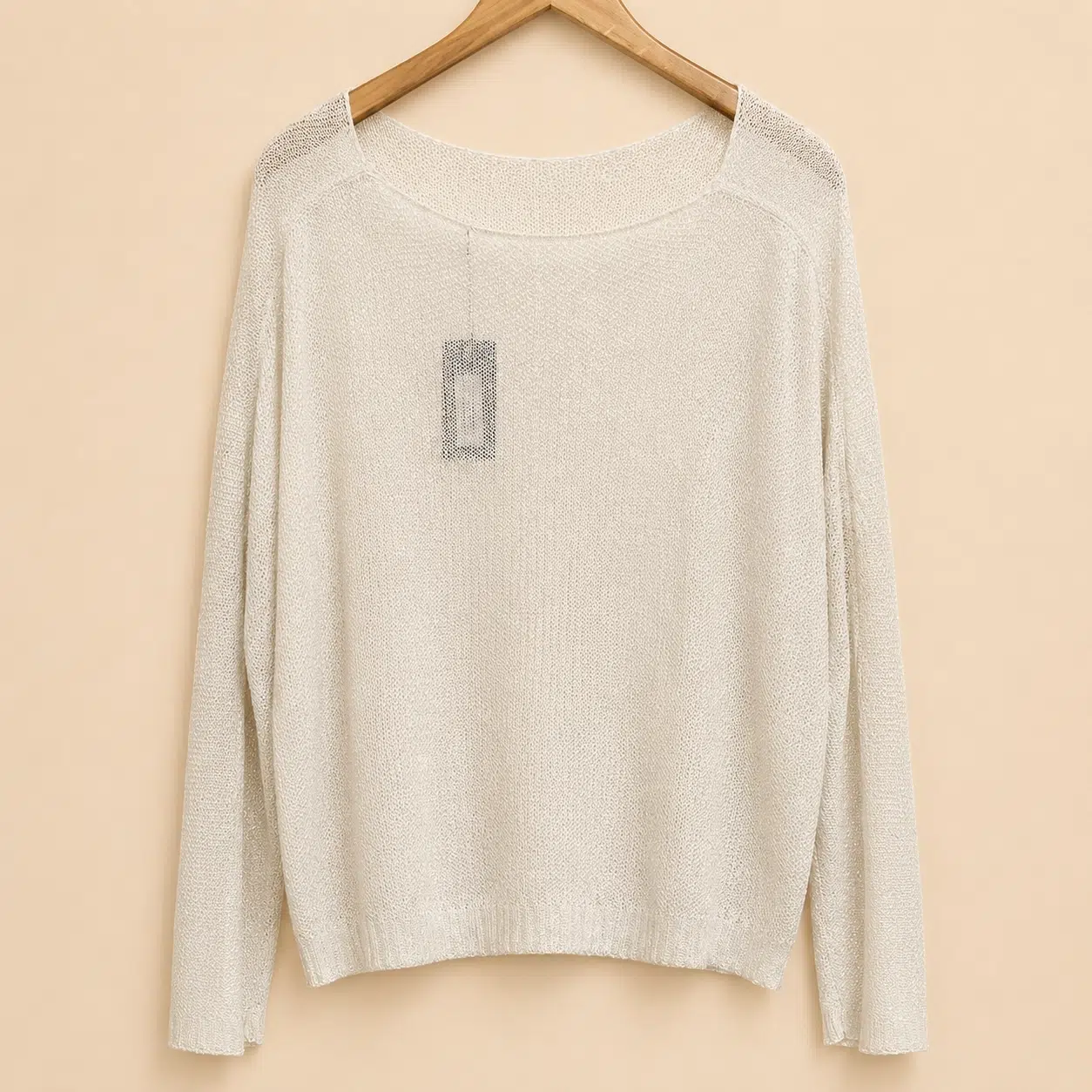 Pull maille pailletée blanc cassé – ZEPELINE