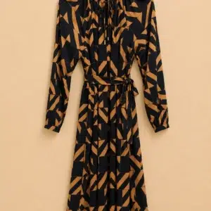 Robe longue imprimée géométrique – Zepeline