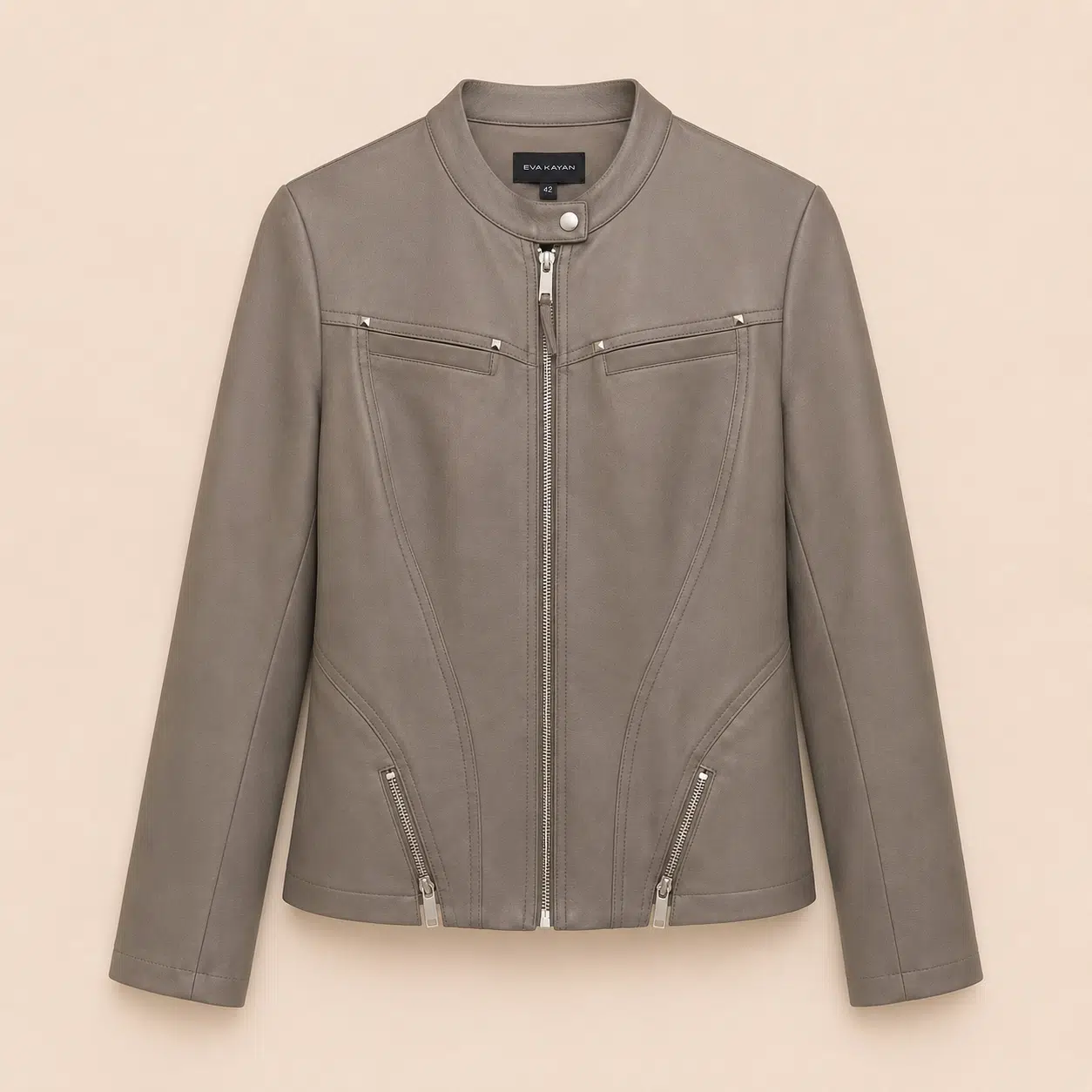 Veste zippée effet suédine – EVA KAYAN