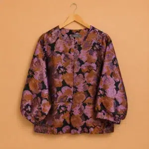 Veste jacquard florale brillante – Geisha