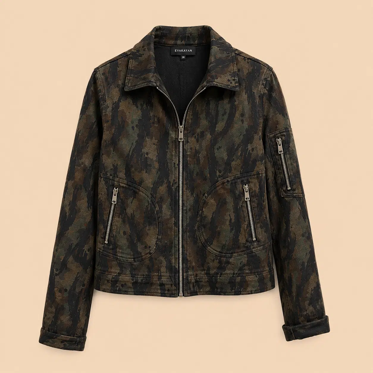 Veste imprimé camouflage chic – EVA KAYAN
