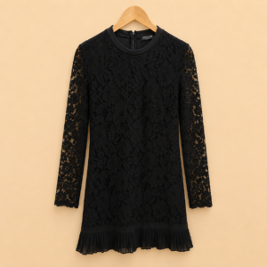 Robe de soirée en dentelle noire Zepeline – Taille 40
