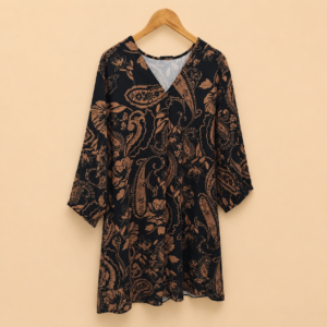 Robe fluide imprimée cachemire Zepeline