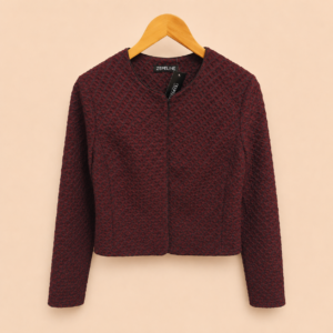 Veste brodée noir prune – Zepeline