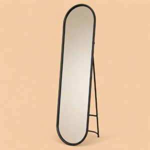 Miroir sur pied arche noir – Style industriel moderne