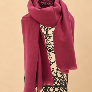 Écharpe unie rose framboise – Zepeline