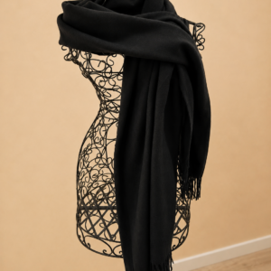 Écharpe unie noire – Bruna Moda