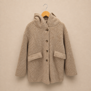 Manteau beige à capuche – April Vintage