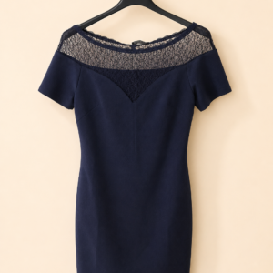 Robe Zepeline bleu marine avec dentelle