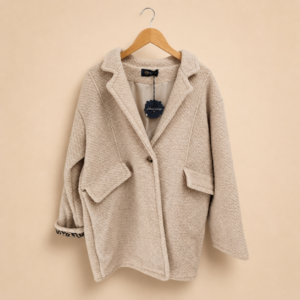 Manteau beige à étoile léopard – April Vintage Paris